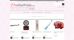 Desktop Screenshot of loveourprices.com